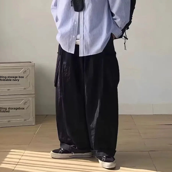 Retro Japanese Wide-leg Cargo Pants