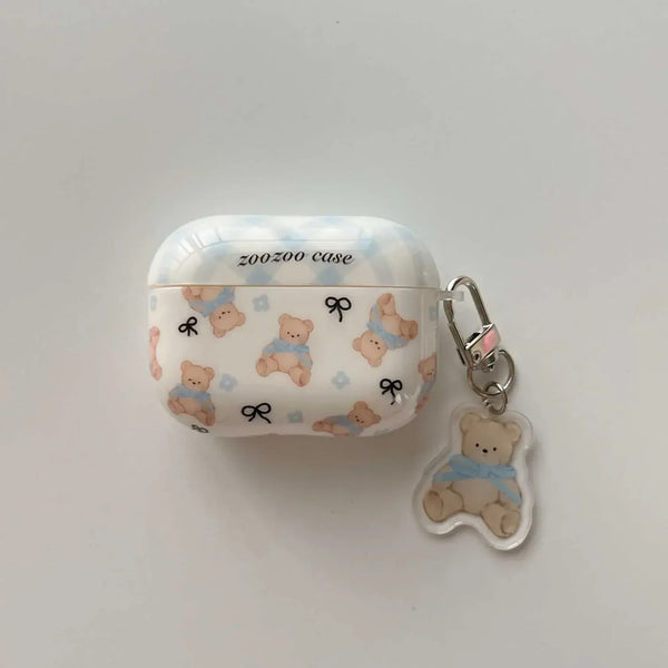 Cute Cartoon Bear Pendant Airpod Case