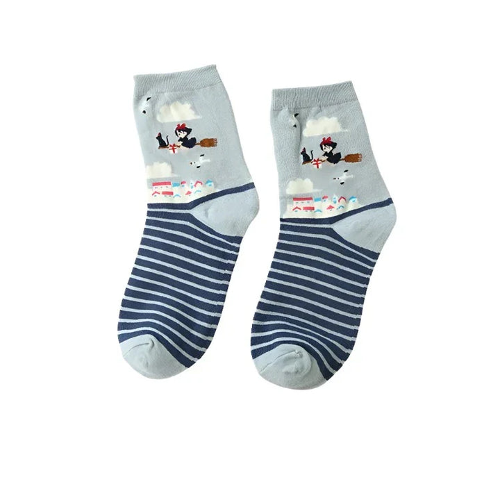 Anime Cartoon Cass Socks     - VILIVAUN