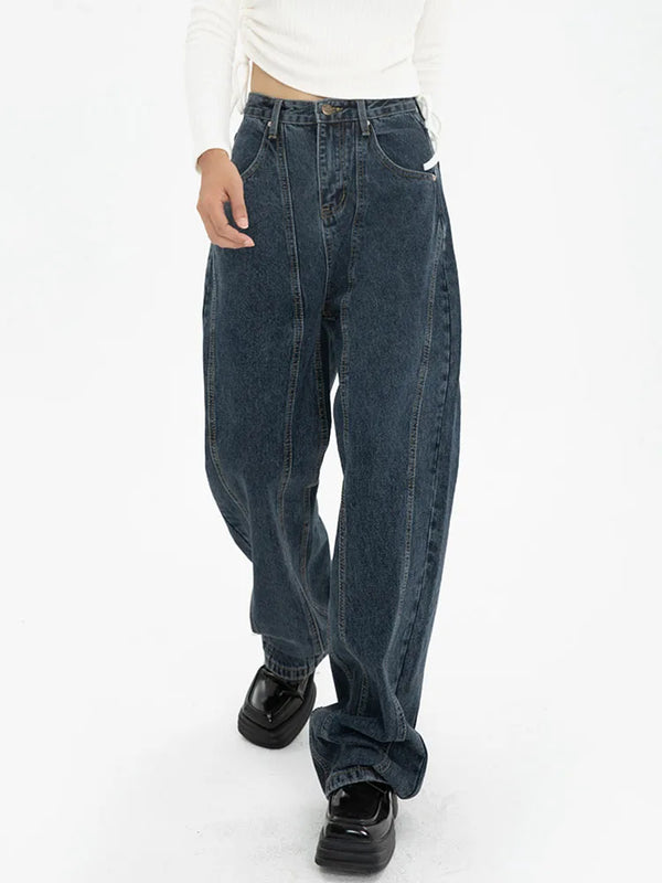 Casual High Waist Blue Jeans