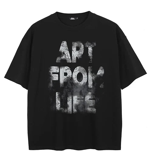 Vintage Graffiti Letters Graphic Cotton T-Shirt