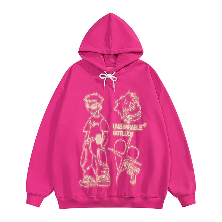 Y2K Unshakable Youth Hoodie  CoralRed S  - VILIVAUN