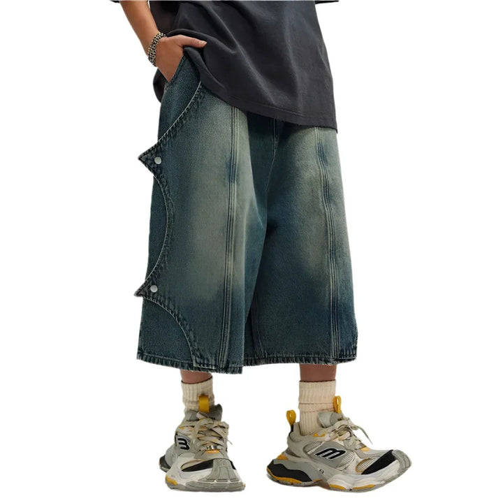 Vintage Men's Baggy Denim Jort     - VILIVAUN