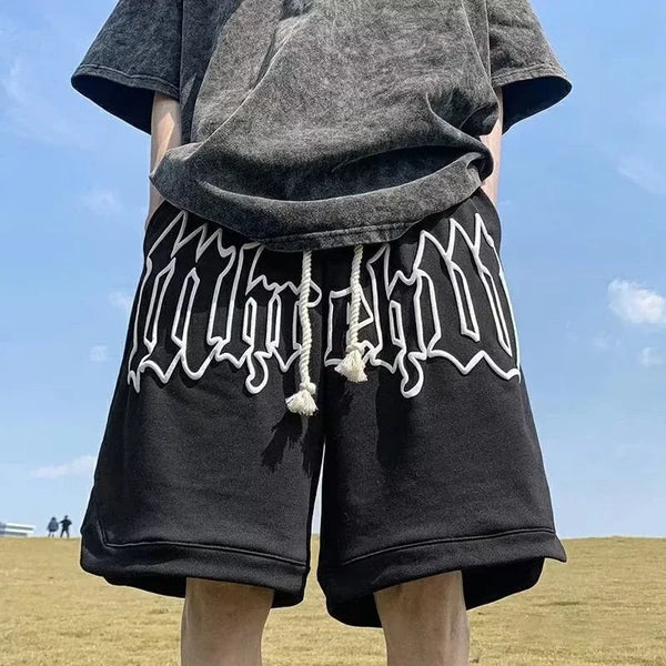 Y2K Letter Print Shorts