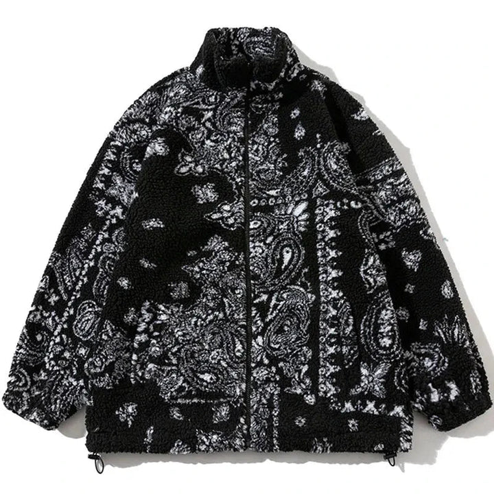 Bandana Vibe Fuzzy Jacket     - VILIVAUN