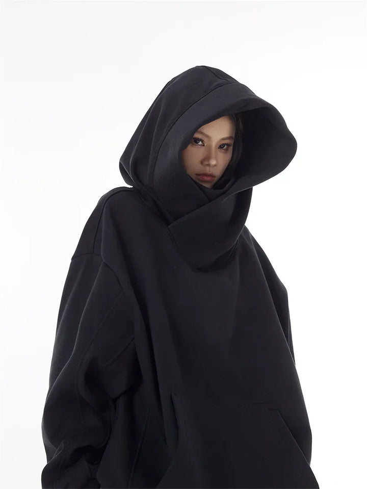 Y2k Heavy Fleece Long Turtle Neck Jacket - VILIVAUN