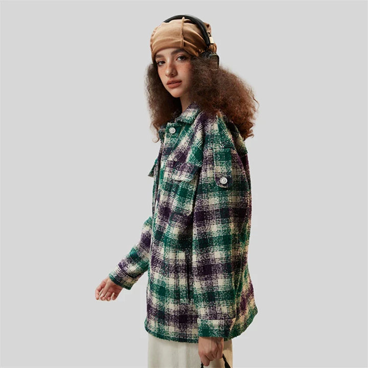 Colourful Vintage Oversize Jacket jacket    - VILIVAUN