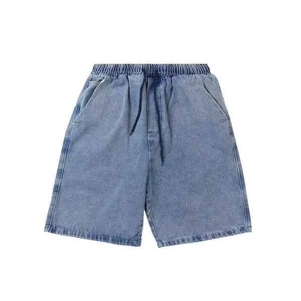 Y2K Vintage Blue Denim Oversized Jort  Blue S  - VILIVAUN