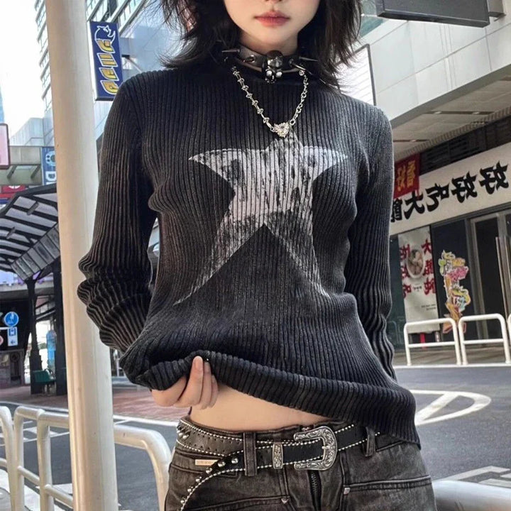 Y2k Star Fairycore Harajuku Streetwear T-shirt - VILIVAUN