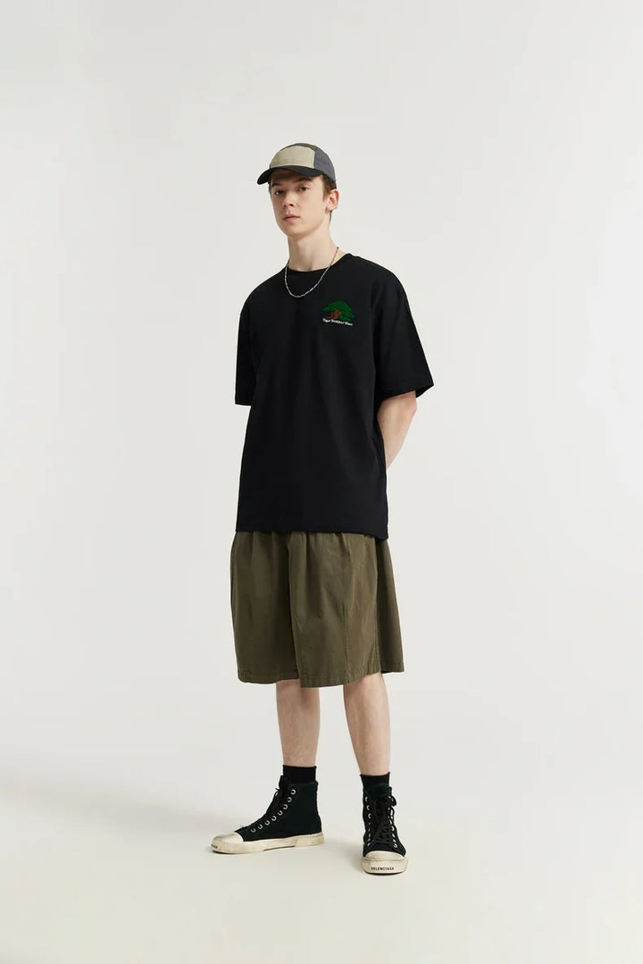 Bonsai Thread Round Neck T-Shirt     - VILIVAUN