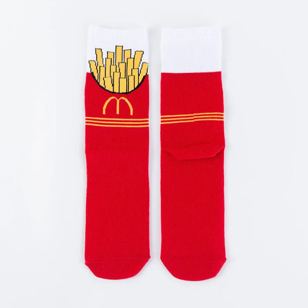 Food Cartoon Socks  Mcdonalds fries   - VILIVAUN