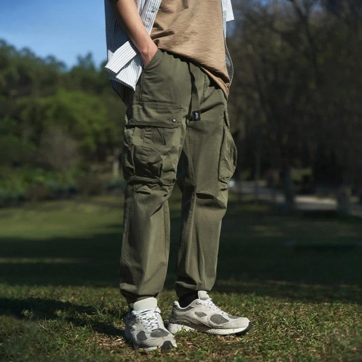 Casual Large Pockets Cargo Pant     - VILIVAUN
