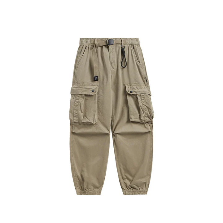 Casual Large Pockets Cargo Pant  Yellow XL  - VILIVAUN