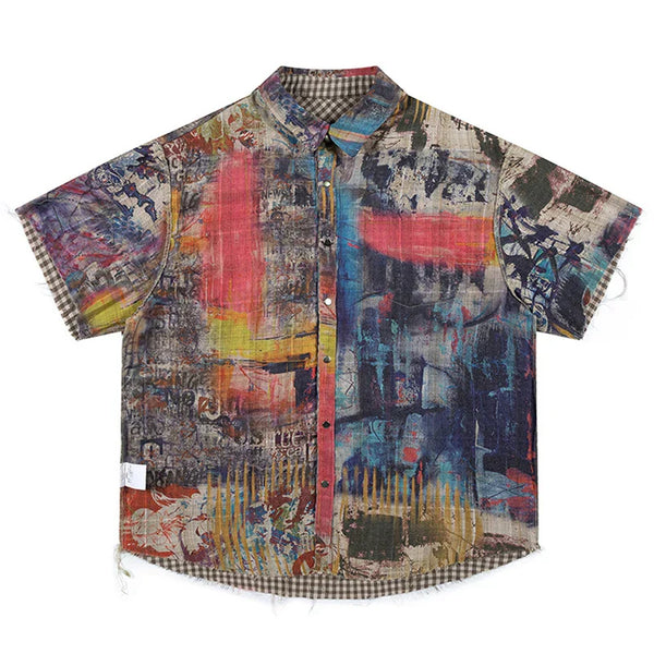 Plaid Summer Short Sleeve Men Shirt