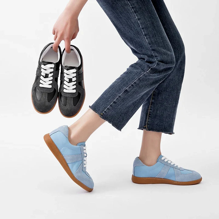 Leather Women's Genuine Sneakers     - VILIVAUN
