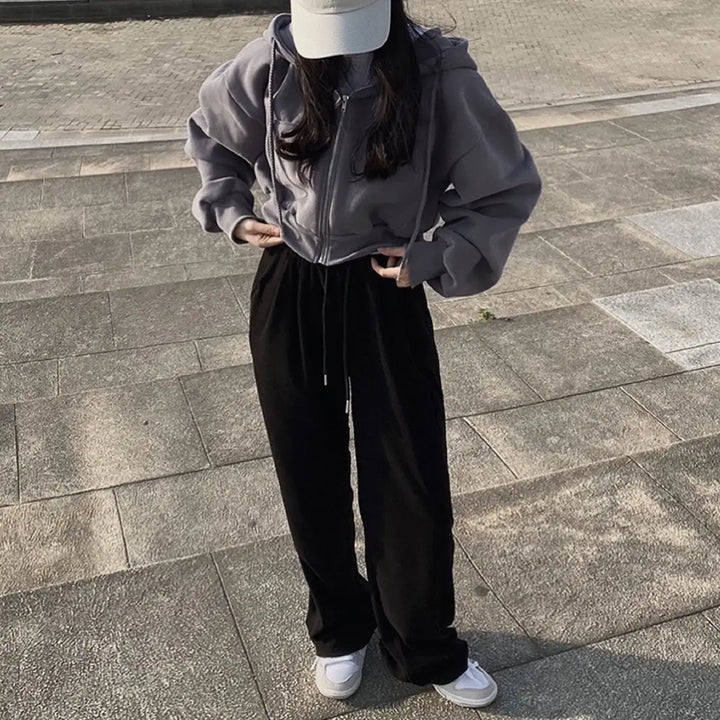 Y2K Urban Zipper Cyber Hoodie     - VILIVAUN