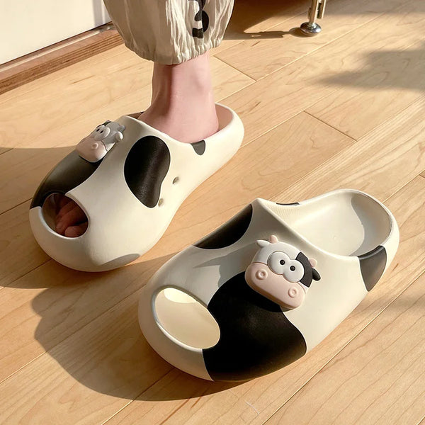 Cute Cow Cartoon Slippers