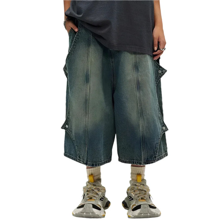 Vintage Men's Baggy Denim Jort     - VILIVAUN