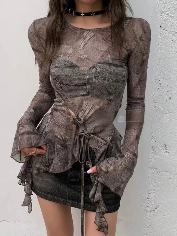 Vintage Hollow Out Shirt