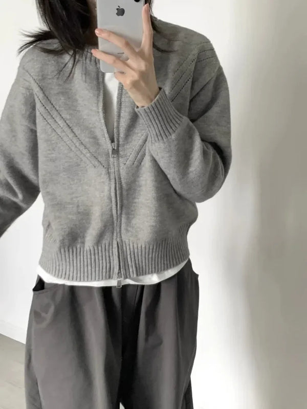 Soft Girl Zipper Sweater