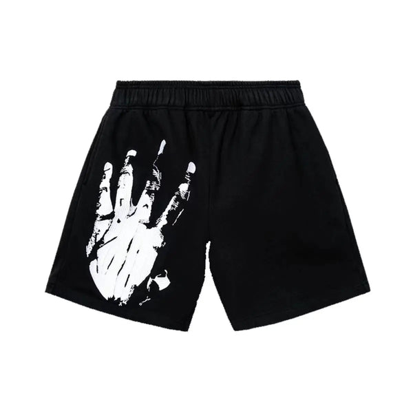 Embroidered Palm Print Shorts