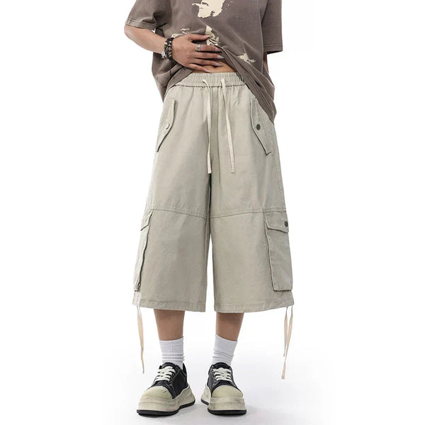 Loose Wide Leg Cargo Shorts