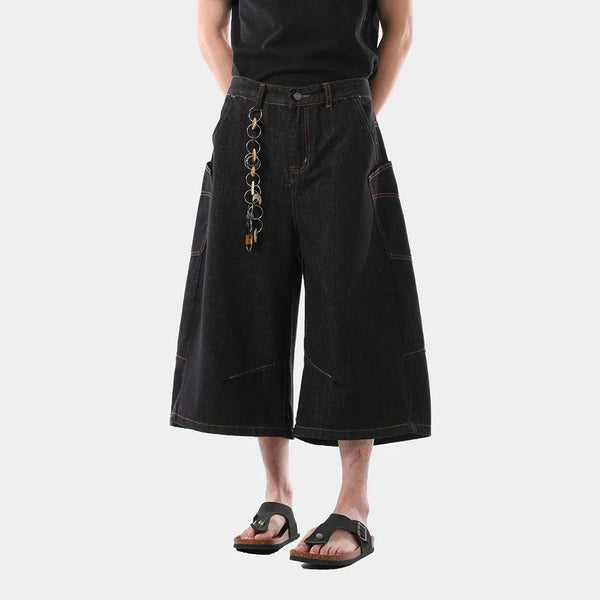 Retro American Loose Fit Cropped Jort