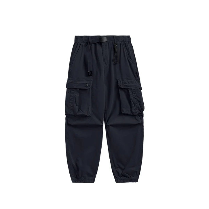 Casual Large Pockets Cargo Pant  Dark blue M  - VILIVAUN