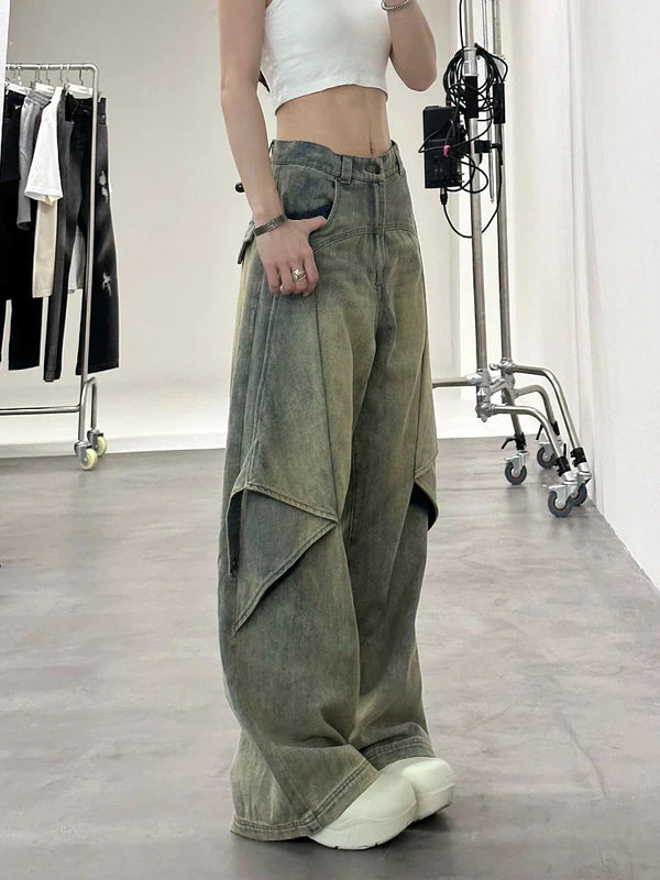 Women's Hip Pop Wide Leg Jeans