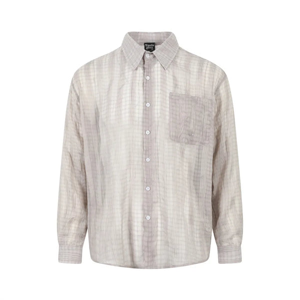 Retro Fleeced Plaid Long Sleeve Shirt