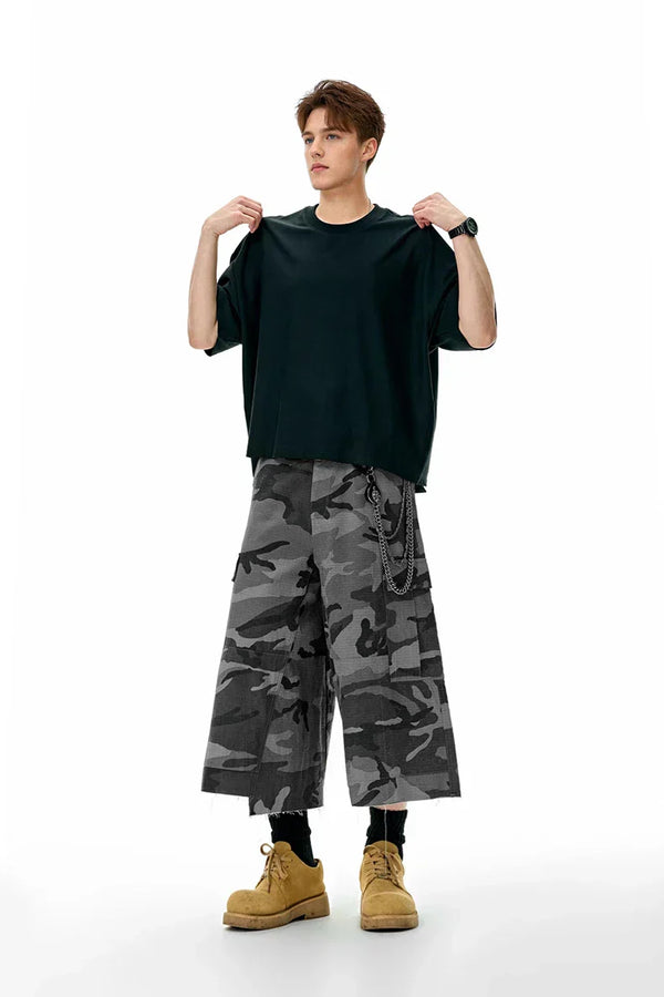 Gray American Plaid Cargo Pants