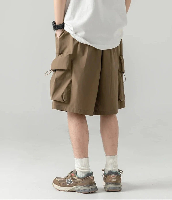 Casual Loose Knee Cargo Short     - VILIVAUN