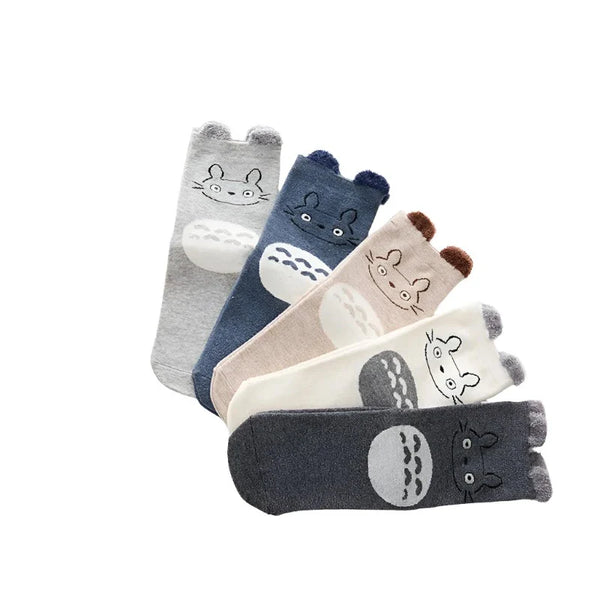 5 Pairs Cartoon Animals Funny Socks     - VILIVAUN