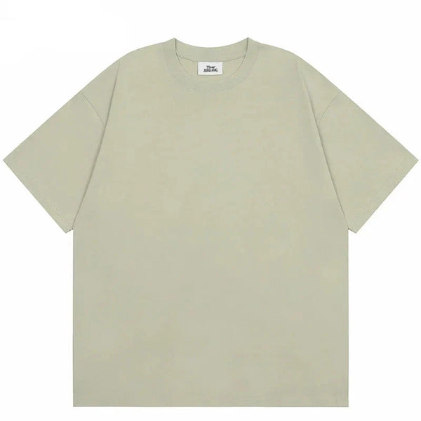 Solid Black Summer Cotton Short T-Shirt