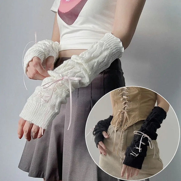 Coquette Long Fingerless Arm Warmers