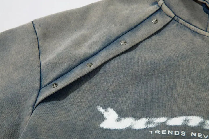 Y2k Vintage Washed Acid Hoodie - VILIVAUN
