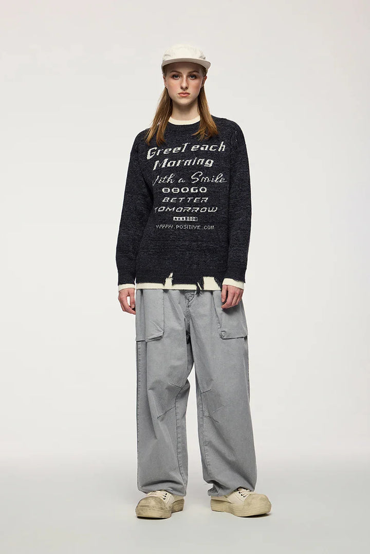 Double Layer Crewneck Sweater - VILIVAUN