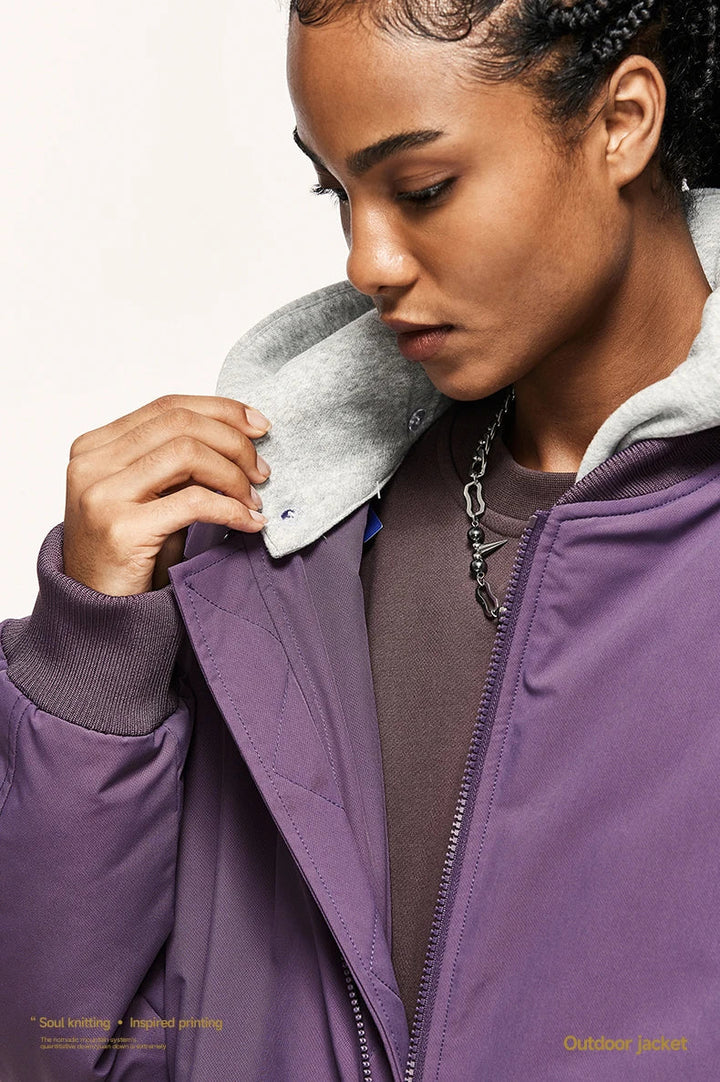 Detachable Hooded Bomber Padded Jacket - VILIVAUN