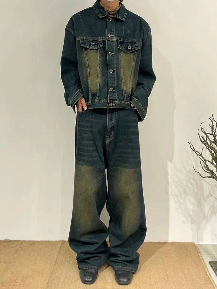 Y2K Wide Leg Baggy Jeans     - VILIVAUN