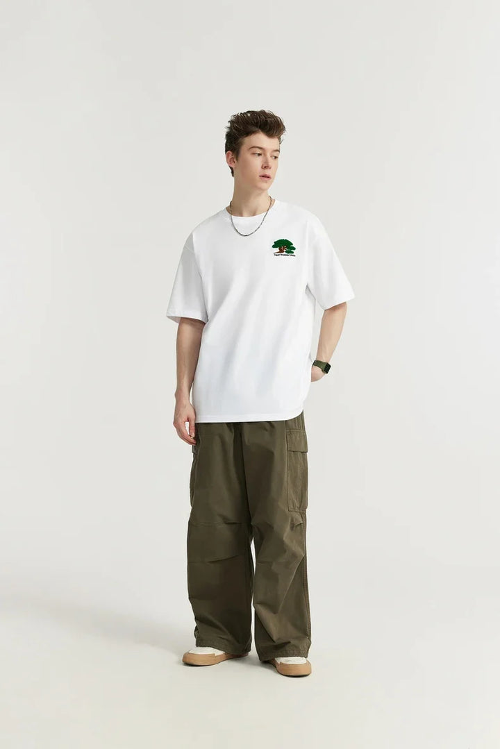 Bonsai Thread Round Neck T-Shirt     - VILIVAUN