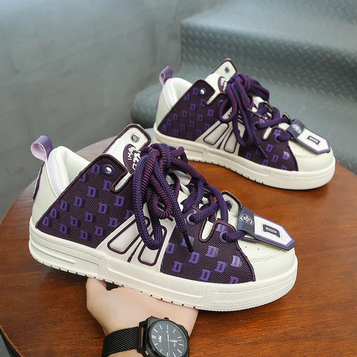 Y2K Purple Pulse Sneakers     - VILIVAUN