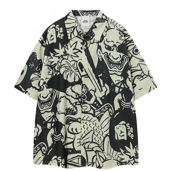 Japanese Graphic Hawaiian Beach Shirt