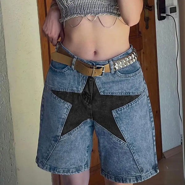 Chic Star Patchwork Shorts