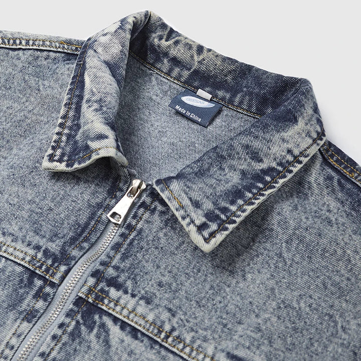 Vintage Denim Washed Oversized Jacket - VILIVAUN