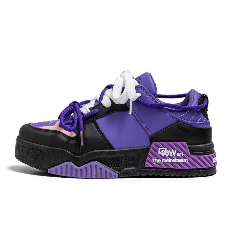 Bold Color Fusion  Sneakers  Purple 39  - VILIVAUN