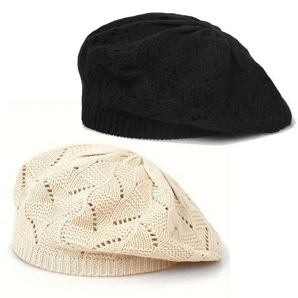 Women's Plain Knitted Beret Hat