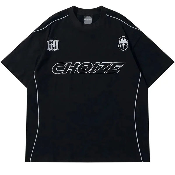 Stylish Oversized CHOIZE Printed T-Shirt