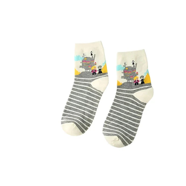 Anime Cartoon Cass Socks     - VILIVAUN
