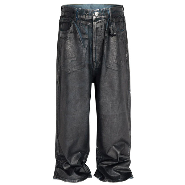 Y2k Vintage Coating Baggy Jeans as pic M - VILIVAUN