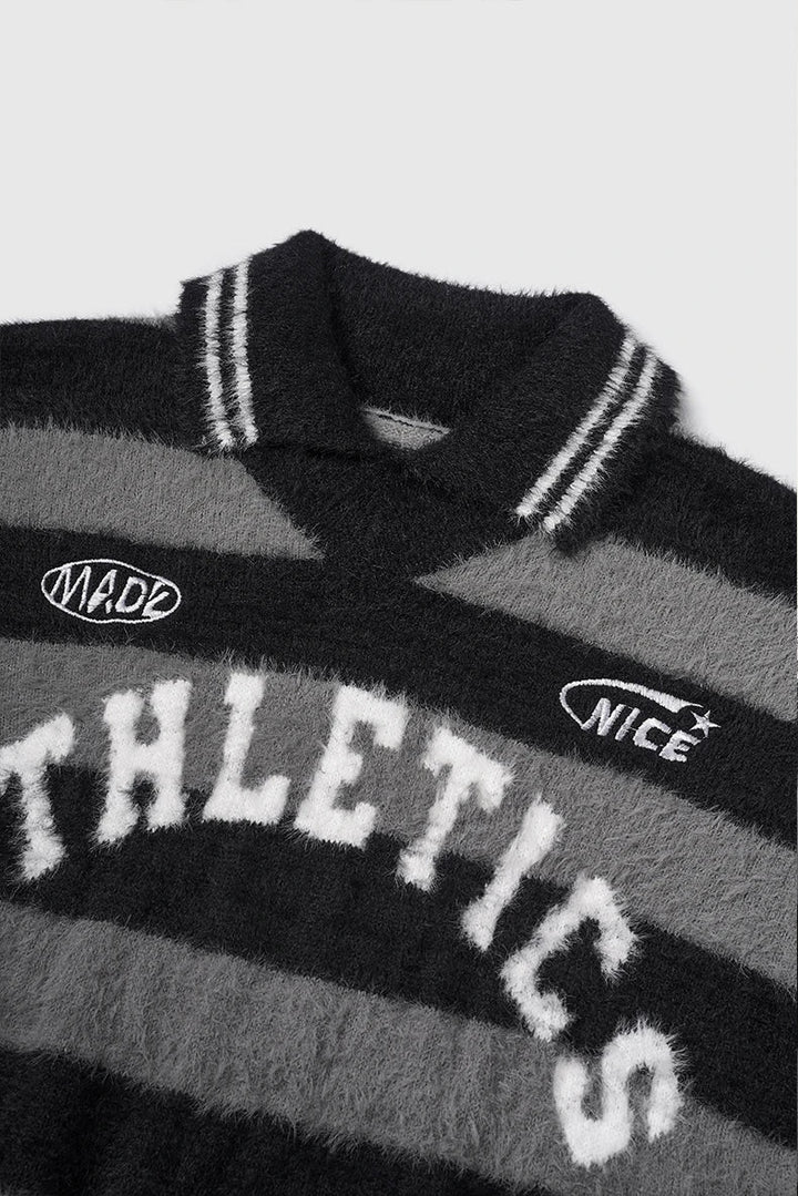 Wide Striped Jacquard Fit Sweater - VILIVAUN